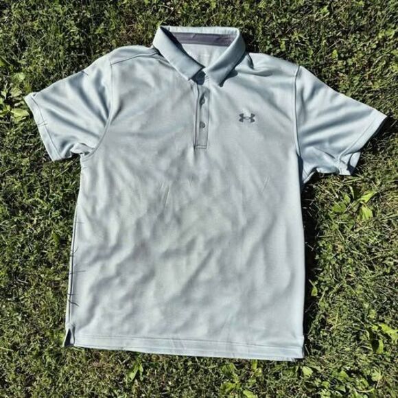 Under Armour Men's Golf Polo Silca Green Loose Fit Short Sleeve - XL - Picture 7 of 8